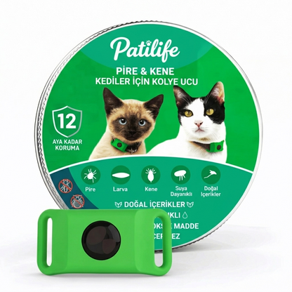 Patilife™ – Kedi ve Köpekler İçin Doğal Pire & Kene Tasması