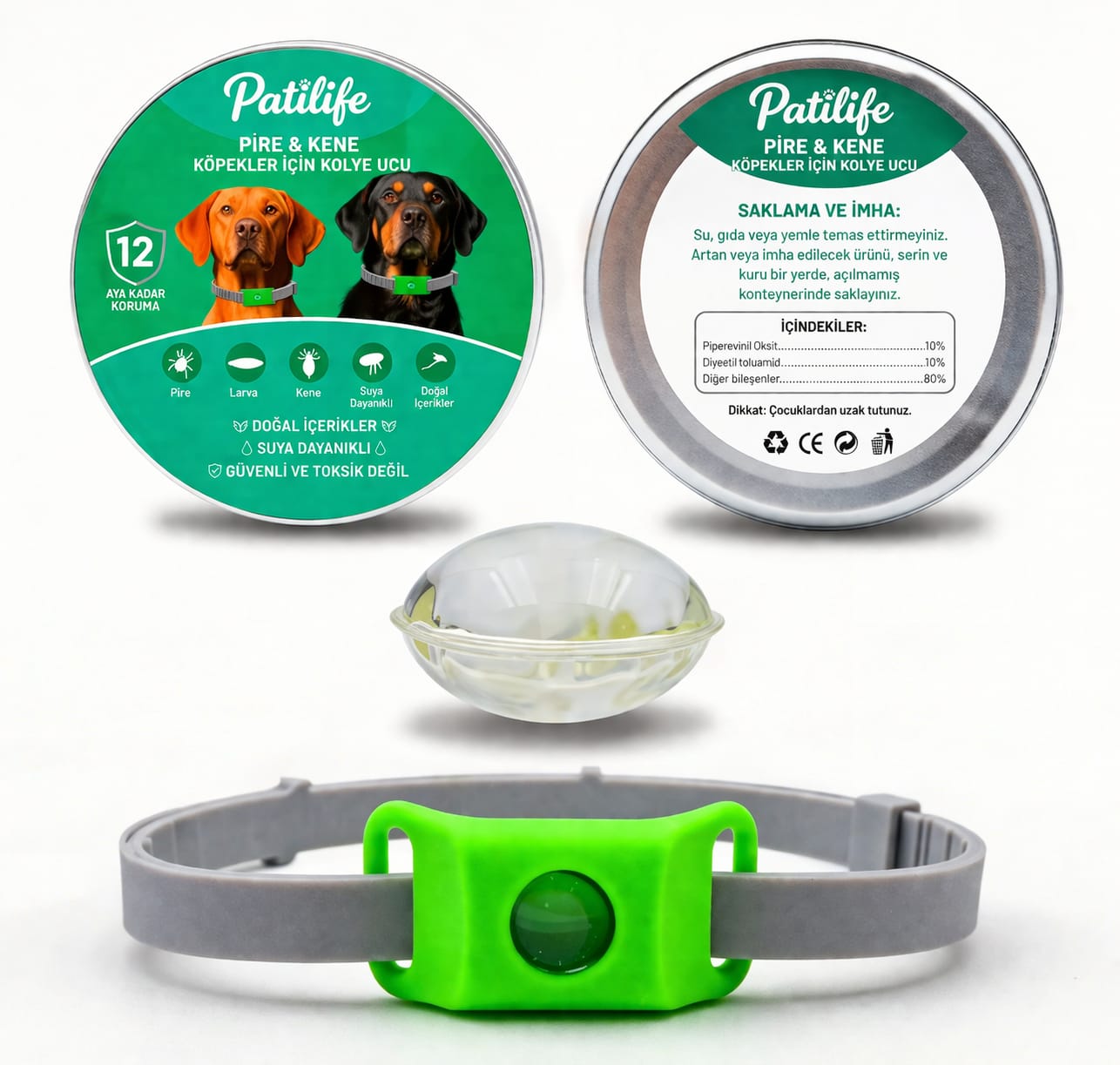Patilife™ – Kedi ve Köpekler İçin Doğal Pire & Kene Tasması