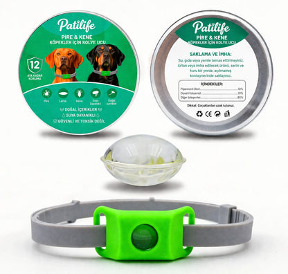Patilife™ – Kedi ve Köpekler İçin Doğal Pire & Kene Tasması
